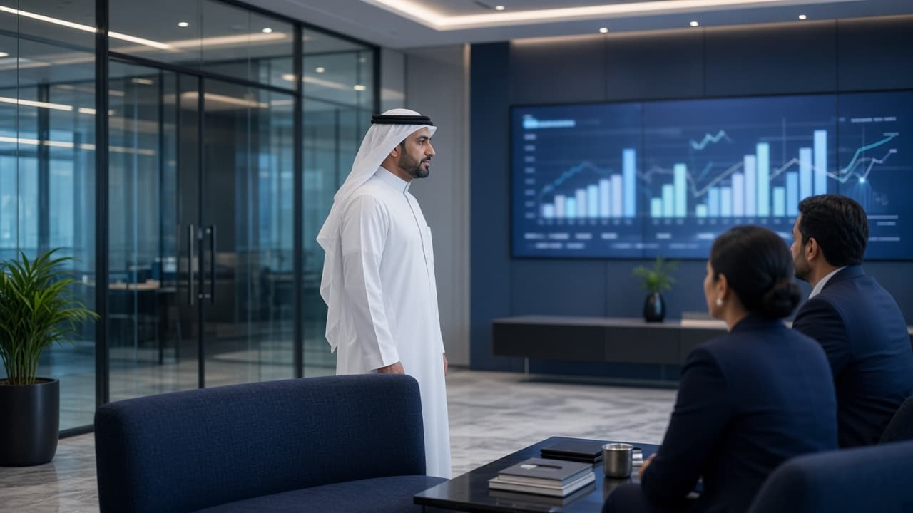 Modern banking offices representing digital transformation