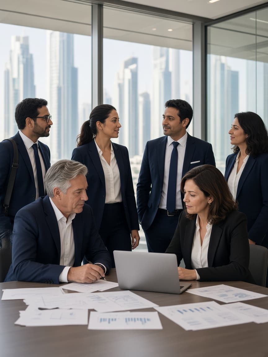 Strategy workshop in a Dubai boardroom